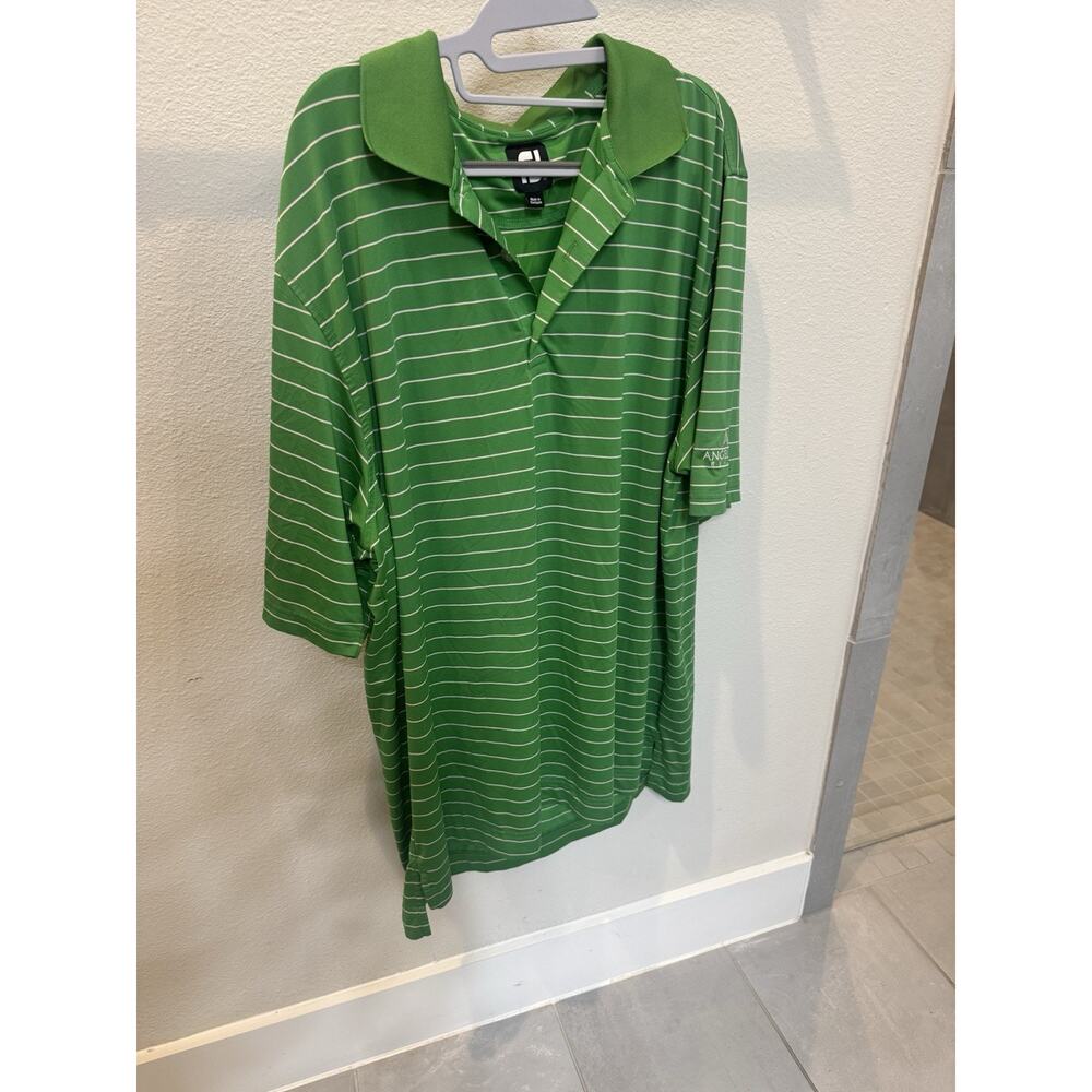 FootJoy Green Striped Polo Shirt – Men’s‎ Golf Performance Collared Top size XL